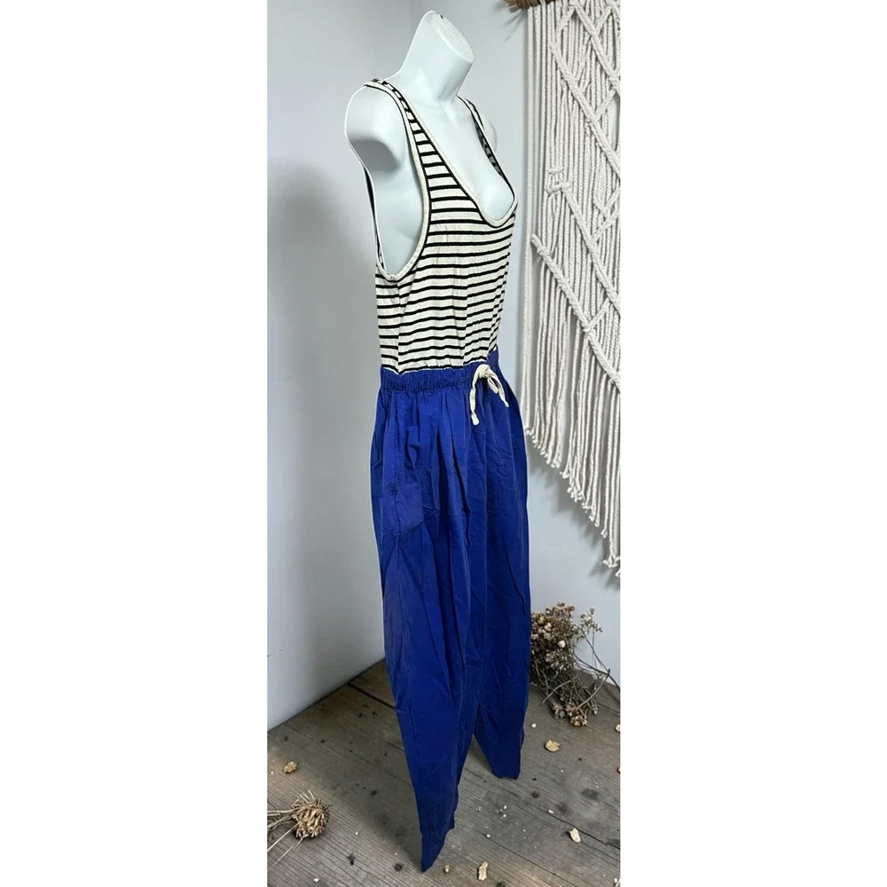 Free People Le Plage Jumpsuit Sz Small Relaxed Scoop Neck Free-est Baggy Pant